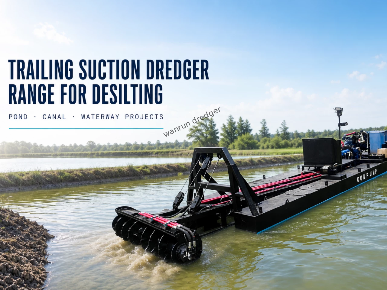 Trailing Suction Dredger Range for Pond, Canal and Waterway Desilting