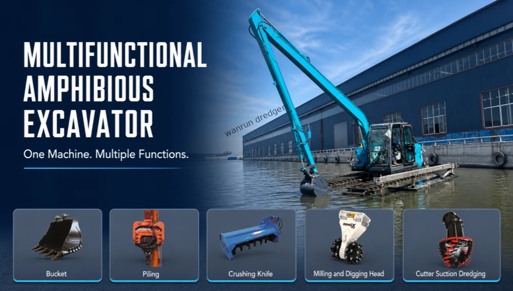Amphibious Weed Harvester for Lake Vegetation Removal